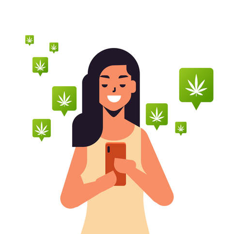 Consumer Using Zencorn Free Mobile App to Shop for Marijuana
